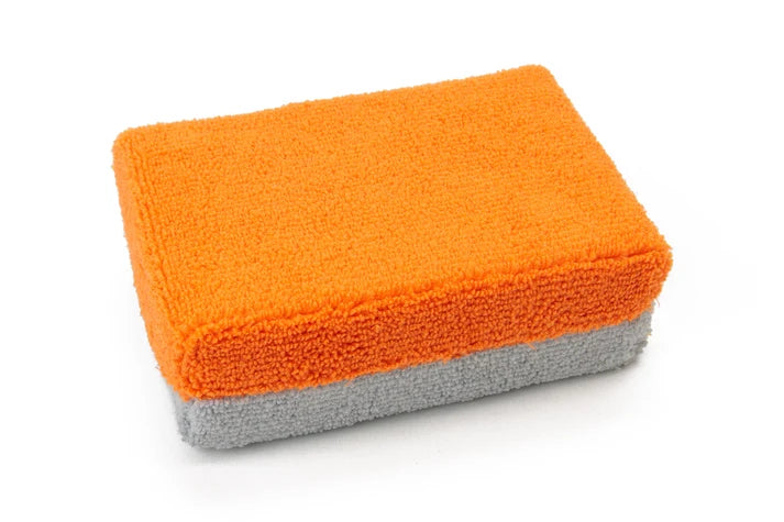 Thick [Saver Applicator] Terry Microfiber Coating Applicator Sponge with Plastic Barrier, QTY 1